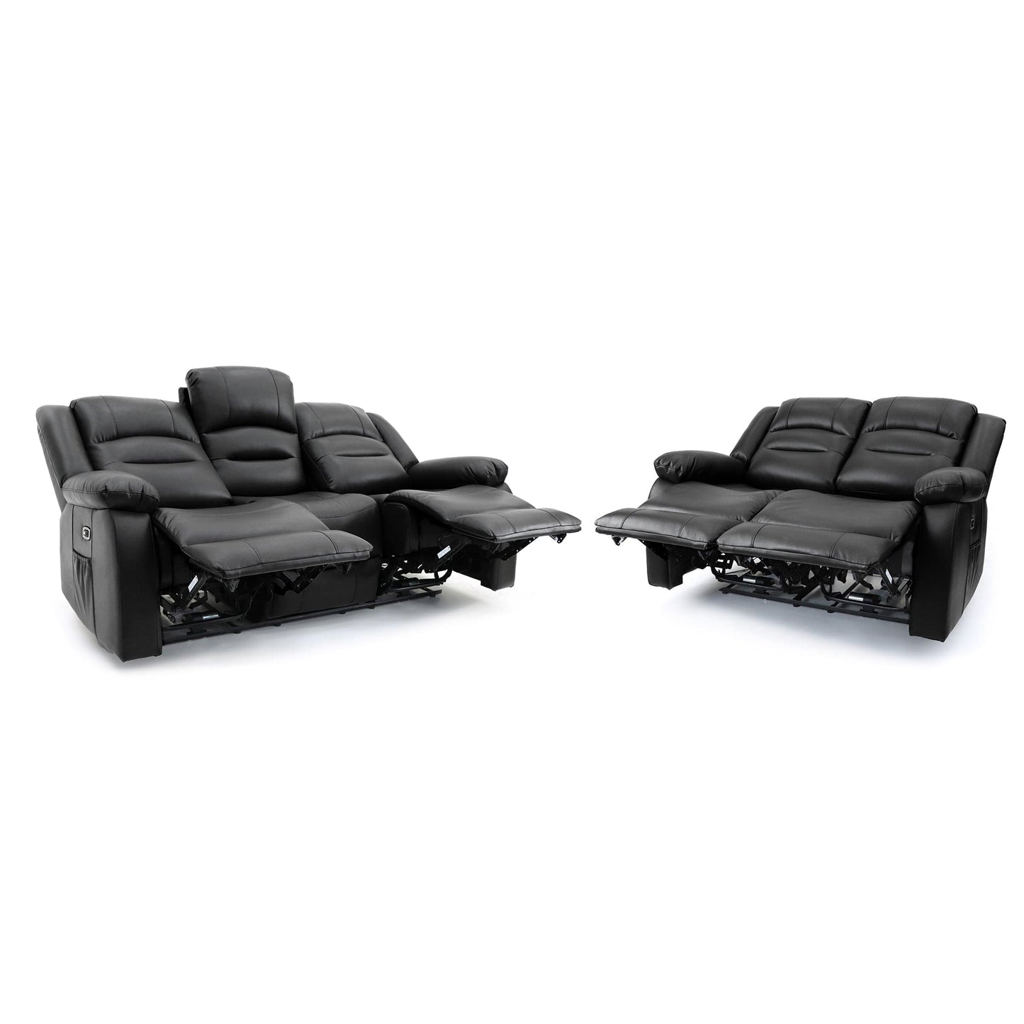 Maya Electric Recliner Sofa Black 3+2 Set