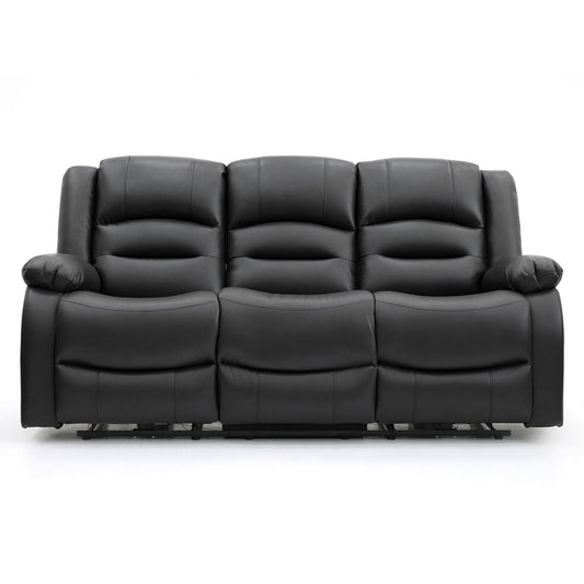 Maya Electric Recliner Sofa Black 3 Seater