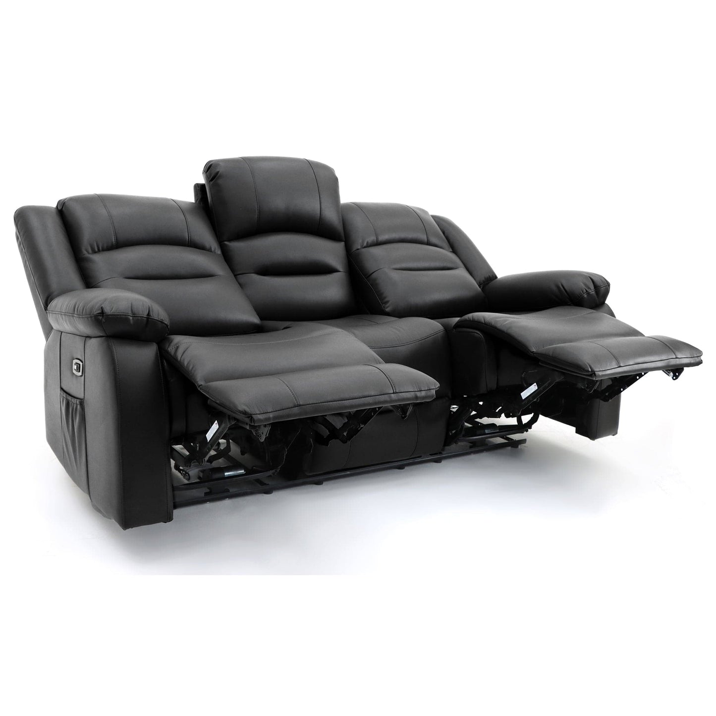 Maya Electric Recliner Sofa Black 3 Seater