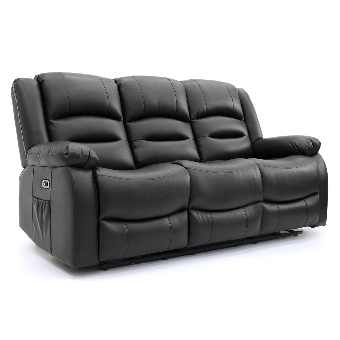 Maya Electric Recliner Sofa Black 3 Seater