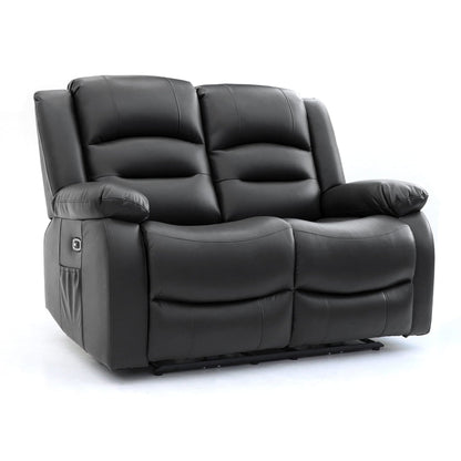 Maya Electric Recliner Sofa Black 2 Seater