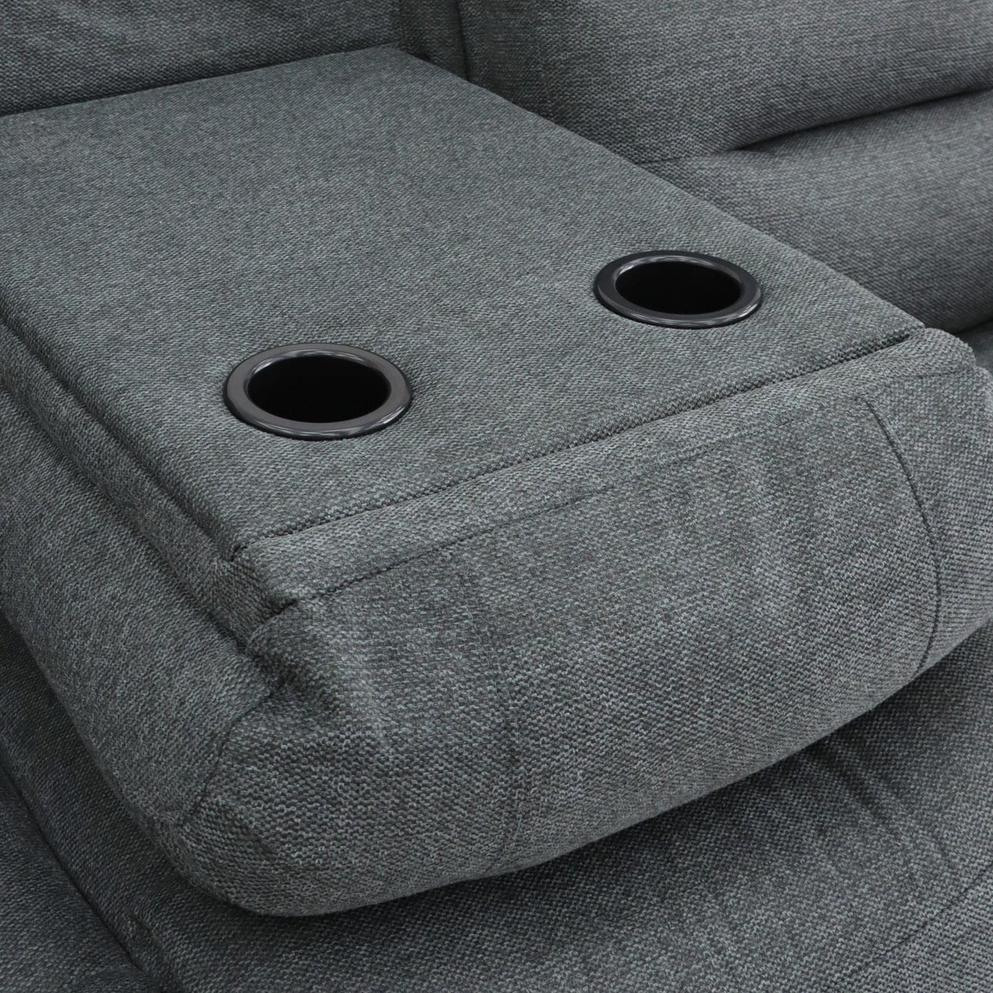 Maya Electric Recliner Sofa Grey Fabric 3 Seater