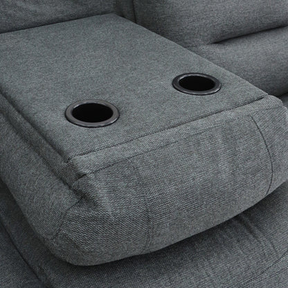 Maya Electric Recliner Sofa Grey Fabric 3 Seater