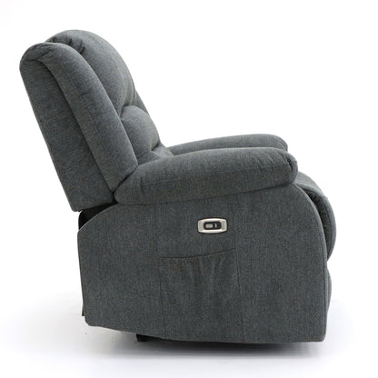 Maya Electric Recliner Sofa Grey Fabric 2 Seater