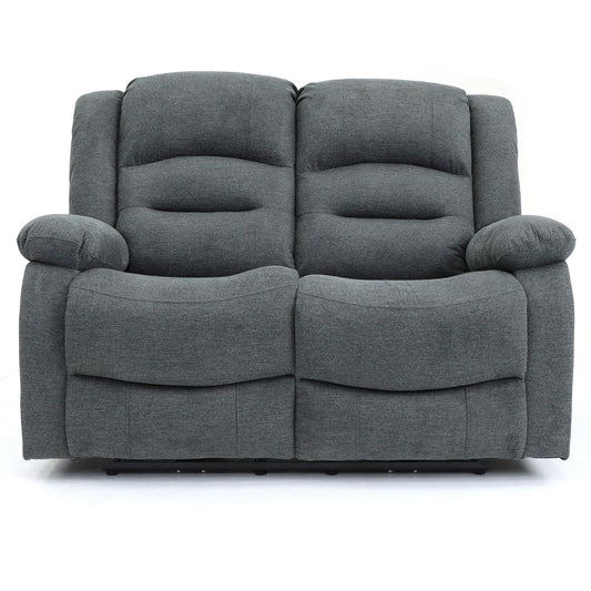 Maya Electric Recliner Sofa Grey Fabric 2 Seater