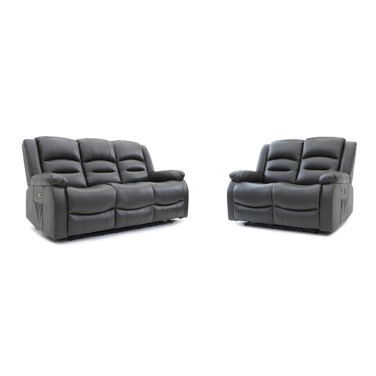 Maya Electric Recliner Sofa Black 3+2 Set