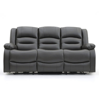 Maya Electric Recliner Sofa Grey Fabric 3 Seater