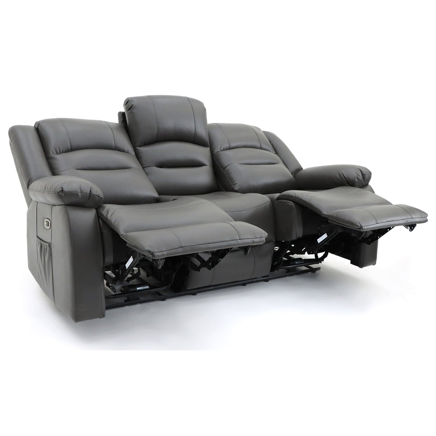 Maya Electric Recliner Sofa Grey 3 Seater