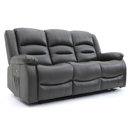 Maya Electric Recliner Sofa Grey 3 Seater
