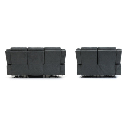 Maya Electric Recliner Sofa Grey Fabric 3+2 Set