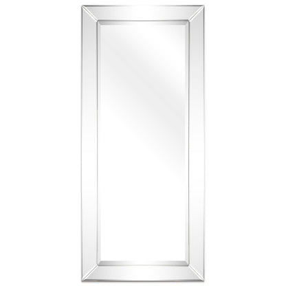 Beveled Rectangular Clear HD Wall Mounted Mirror for Bathroom, Vanity, Bedroom Mirrors, 3 sizes