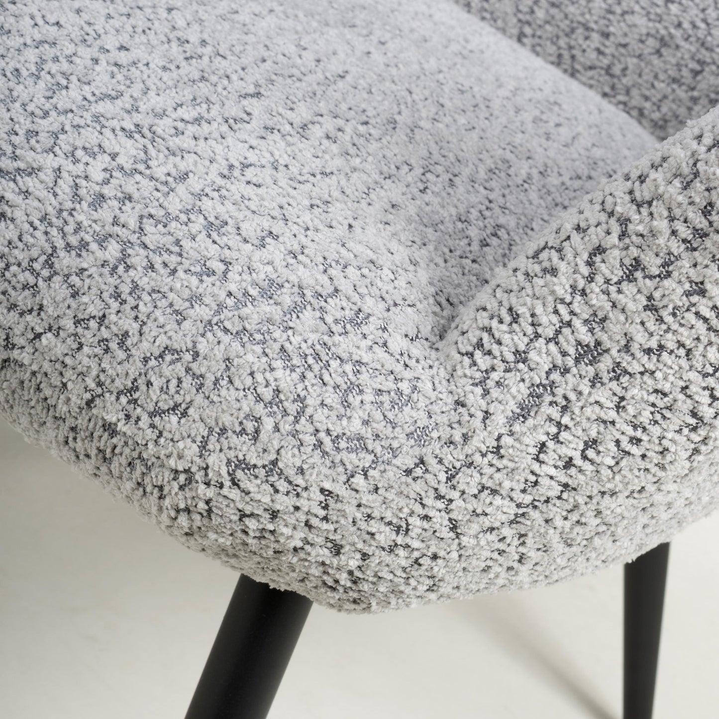 Monaco Textured Chenille Effect Grey Armchair