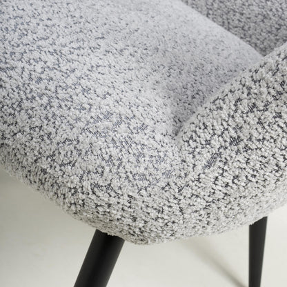 Monaco Textured Chenille Effect Grey Armchair