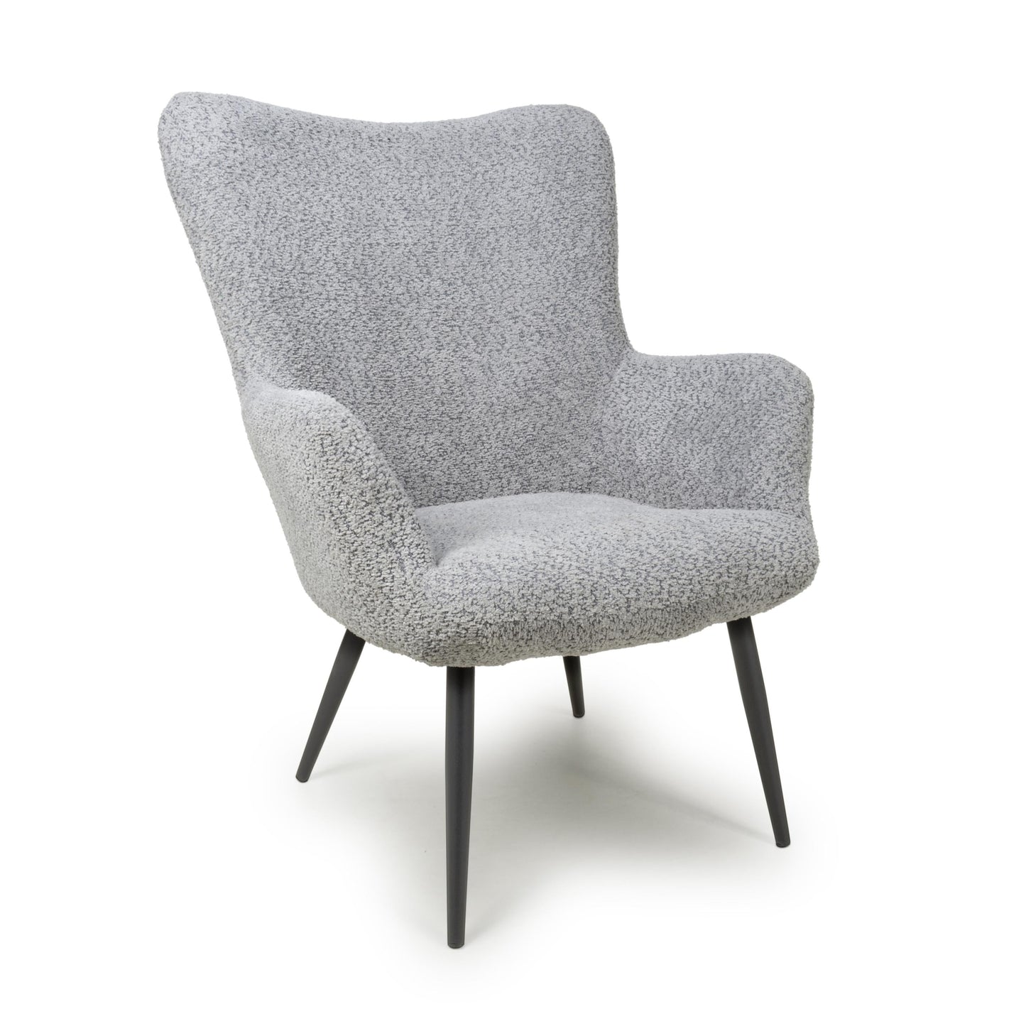 Monaco Textured Chenille Effect Grey Armchair