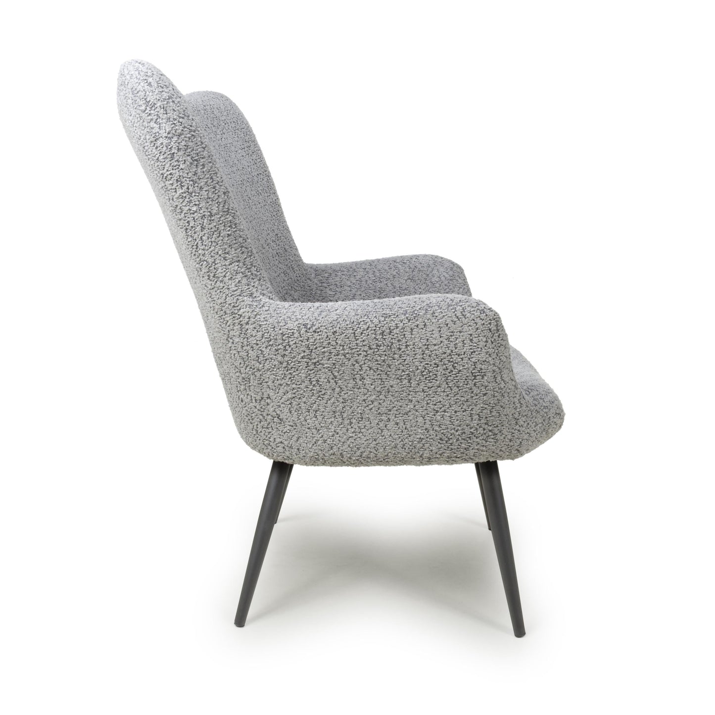 Monaco Textured Chenille Effect Grey Armchair