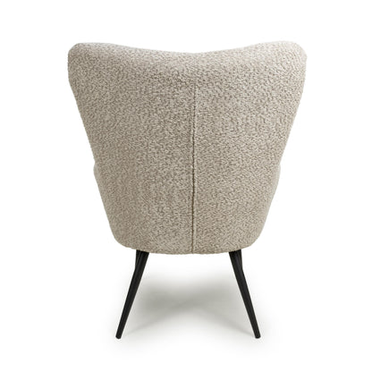 Monaco Textured Chenille Effect Mink Armchair
