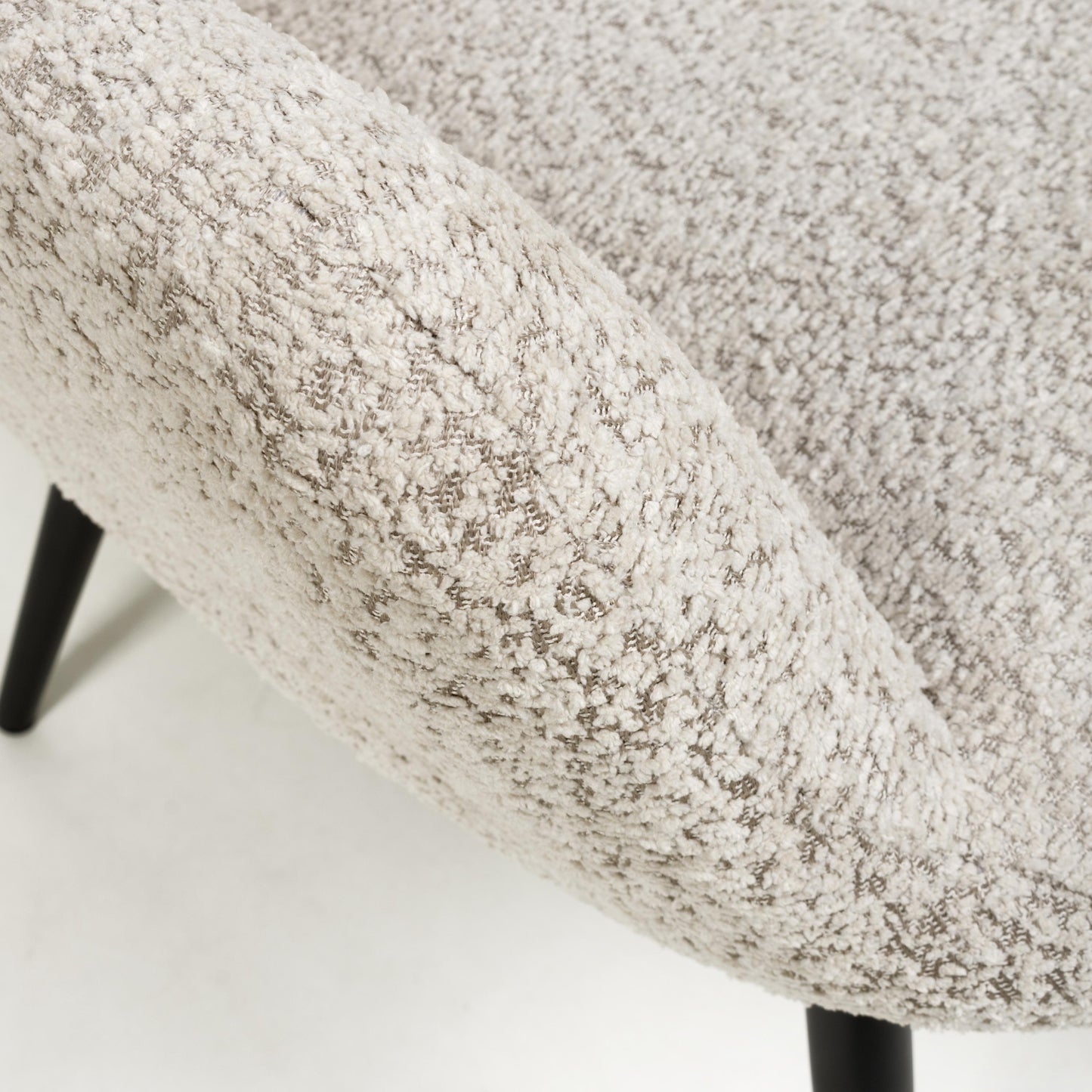 Monaco Textured Chenille Effect Mink Armchair