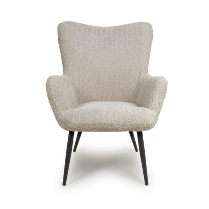 Monaco Textured Chenille Effect Mink Armchair