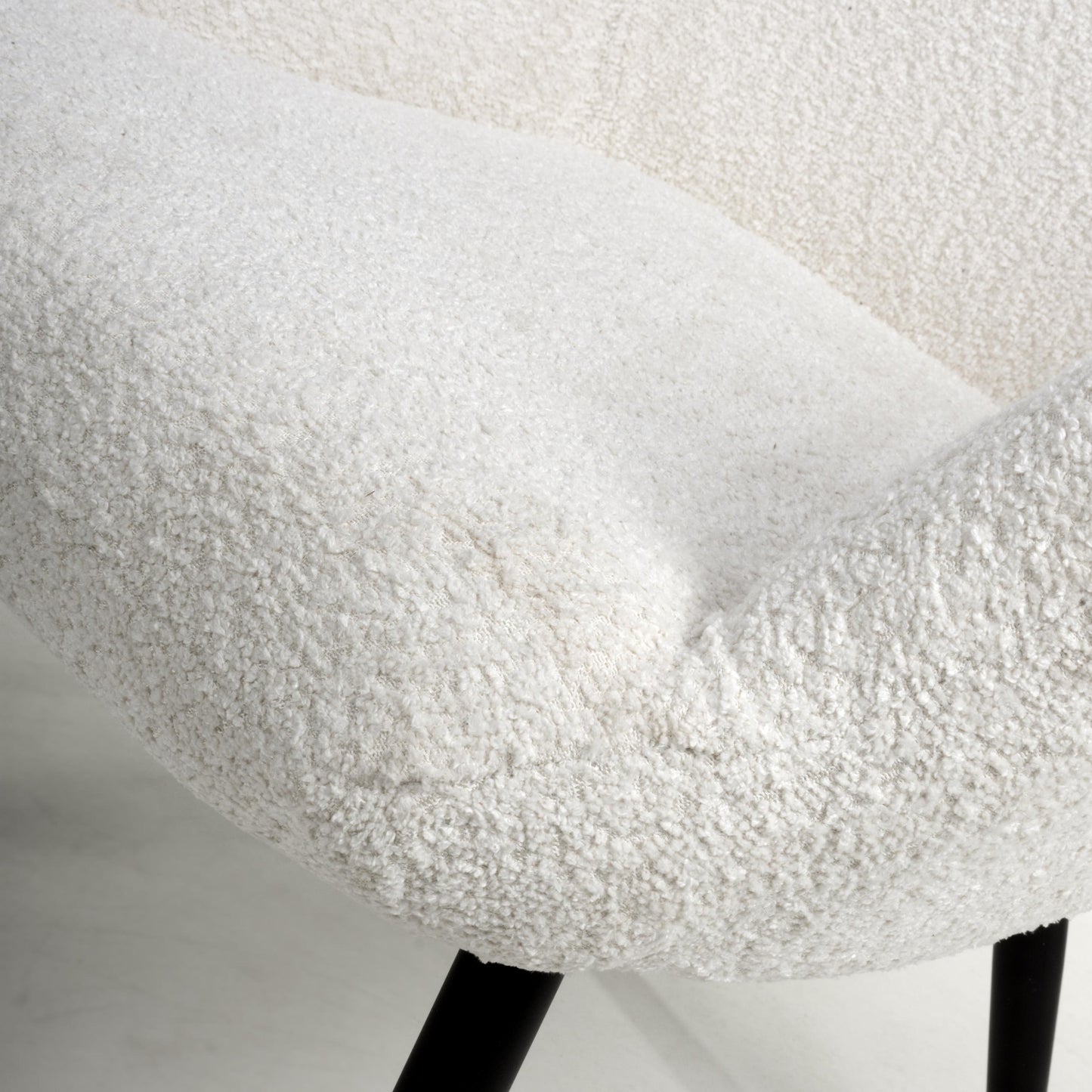 Monaco Textured Chenille Effect White Armchair