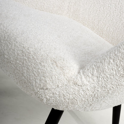 Monaco Textured Chenille Effect White Armchair