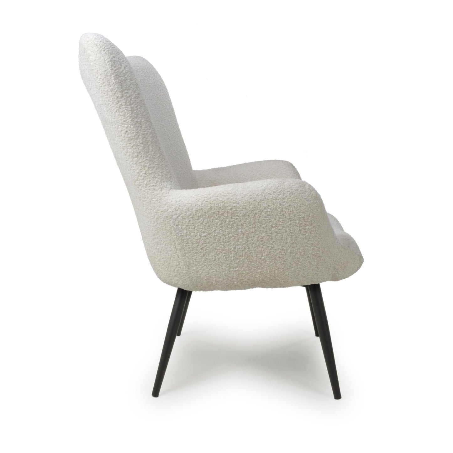 Monaco Textured Chenille Effect White Armchair