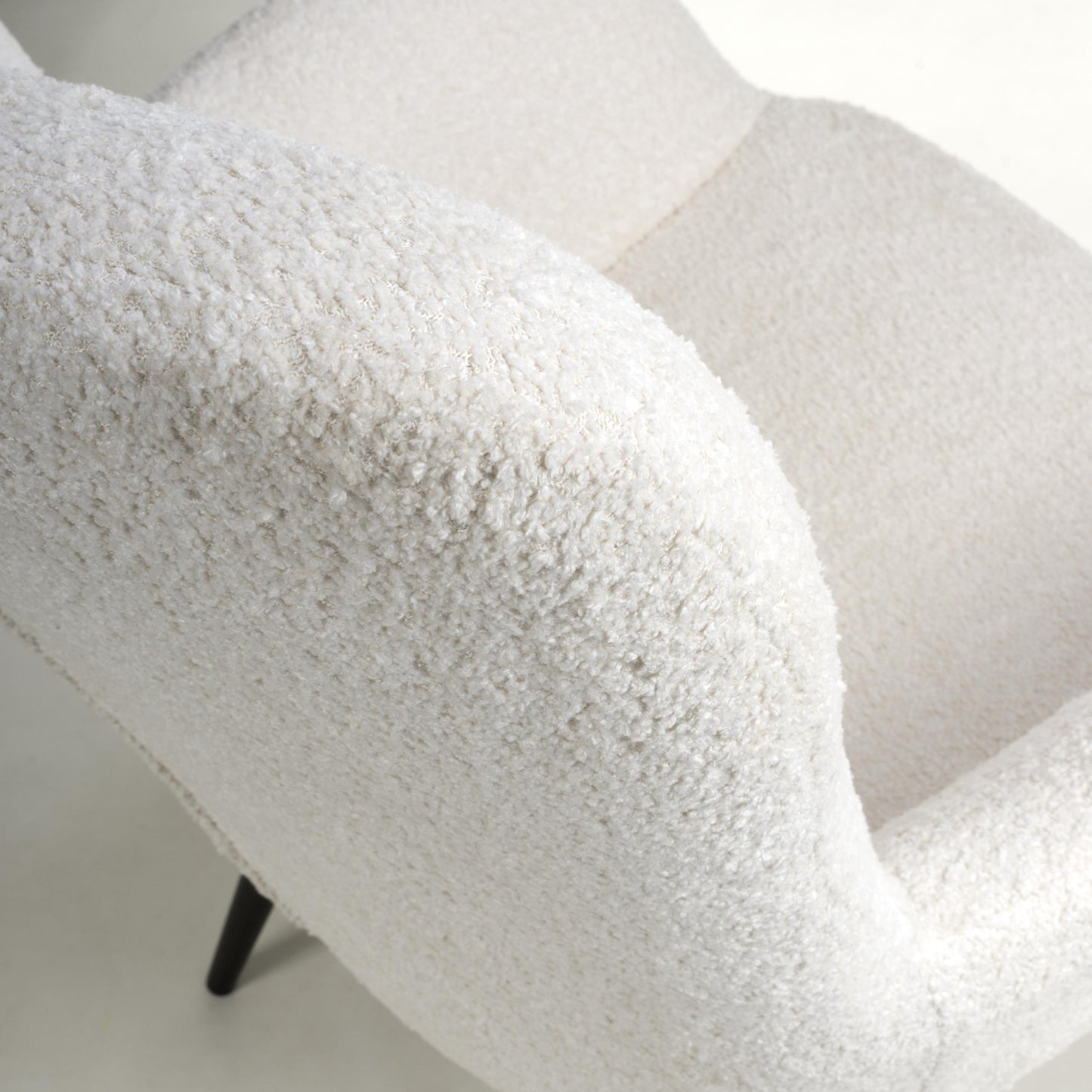 Monaco Textured Chenille Effect White Armchair