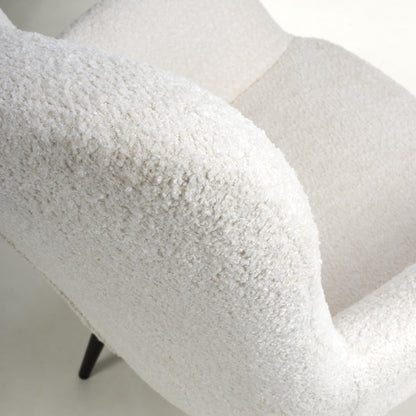Monaco Textured Chenille Effect White Armchair