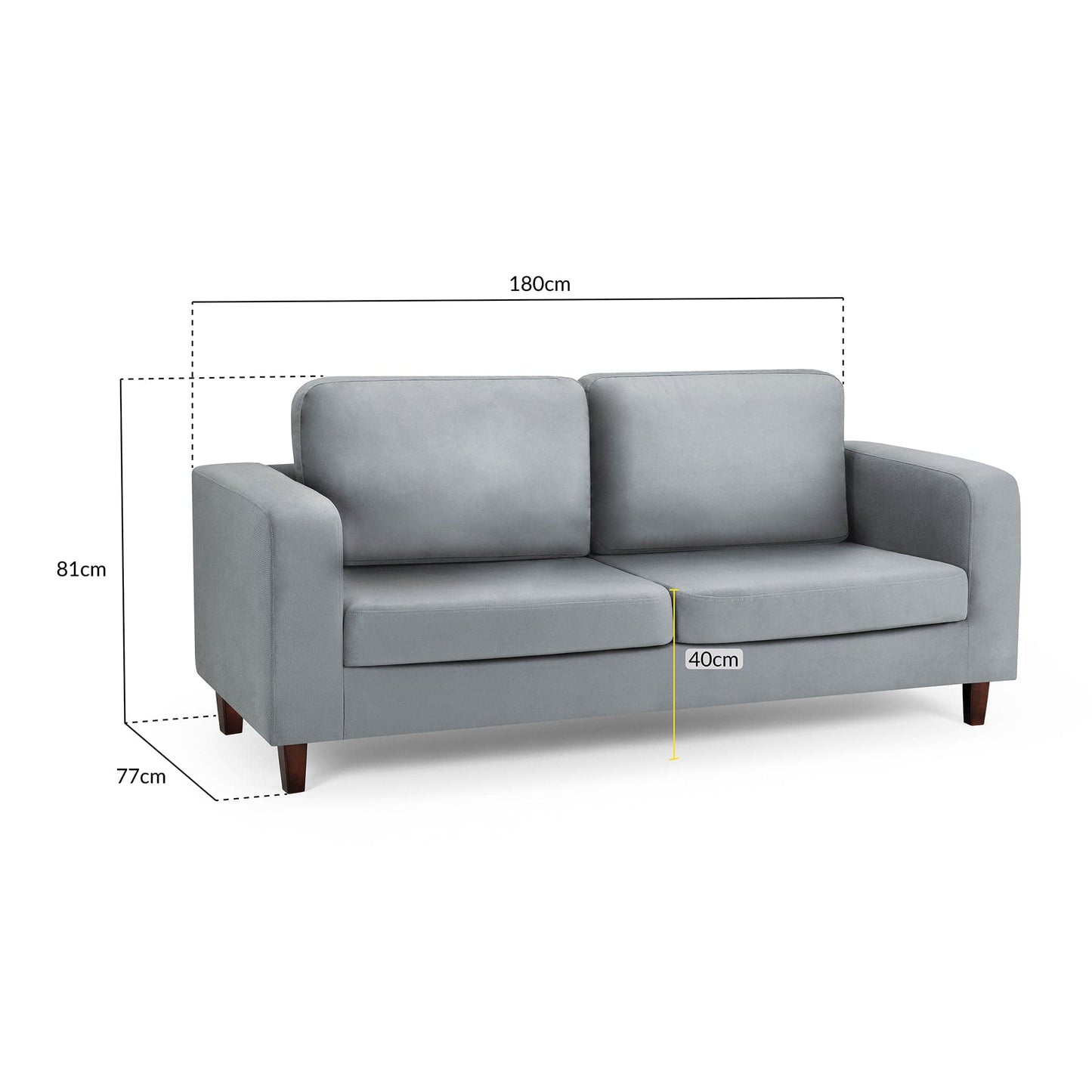 Nova Sofa Grey 3 Seater