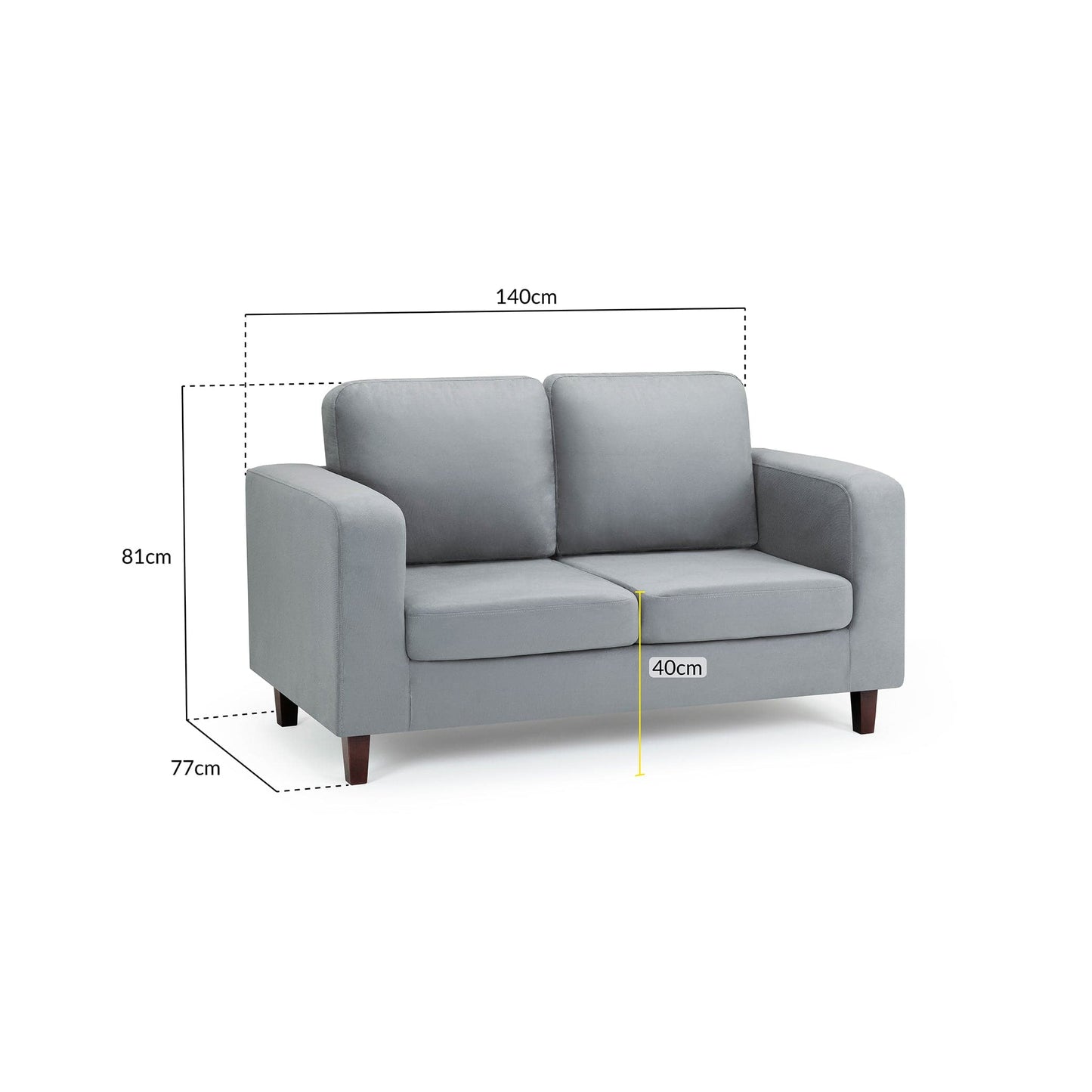 Nova Sofa Grey 2 Seater