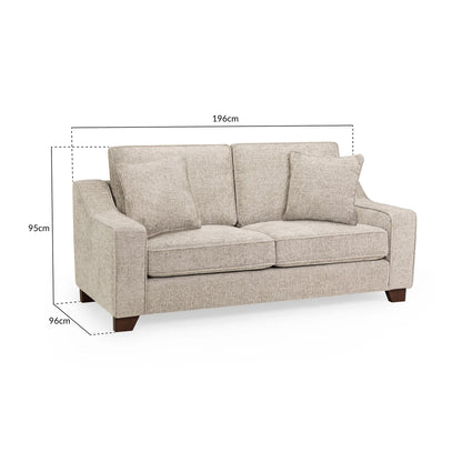 Orion Sofa Stone 3 Seater