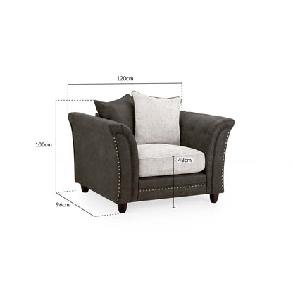 Orla Sofa Grey Armchair