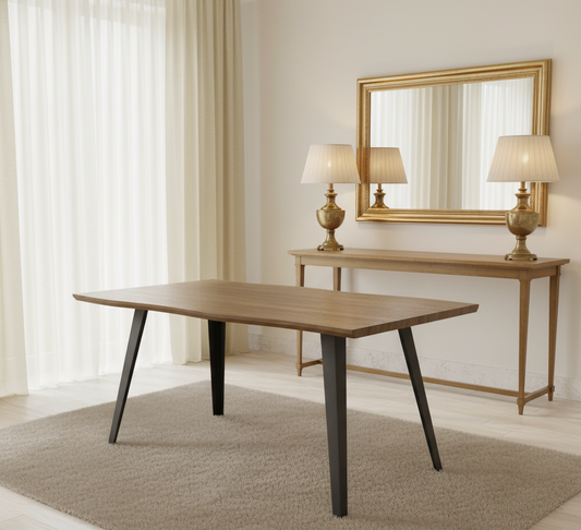 Orwell Medium Natural Curved Dining Table