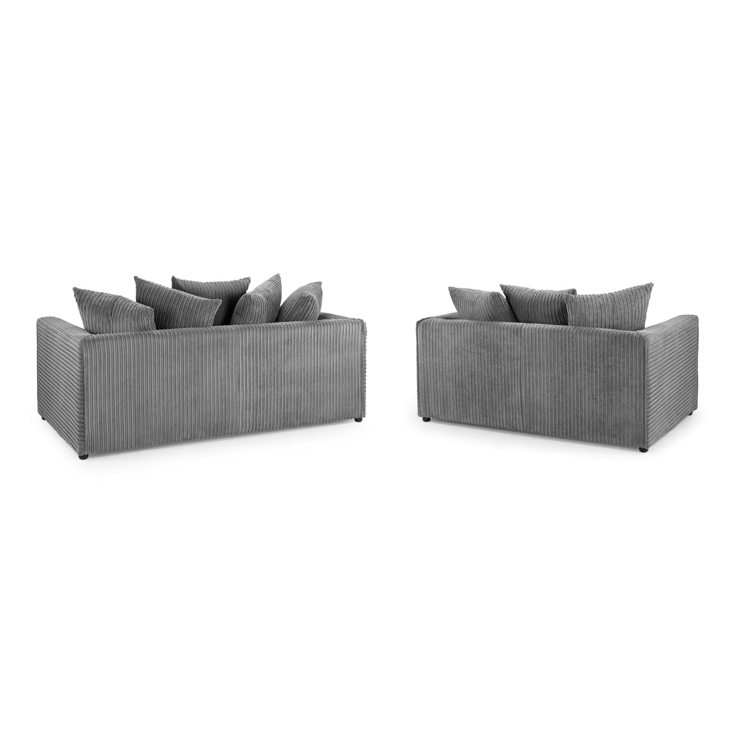 Oxford 3+2 Sofa Set in Grey Jumbo Cord