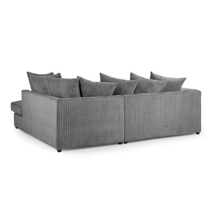Oxford Right Hand Facing Corner Sofa in Grey Jumbo Cord