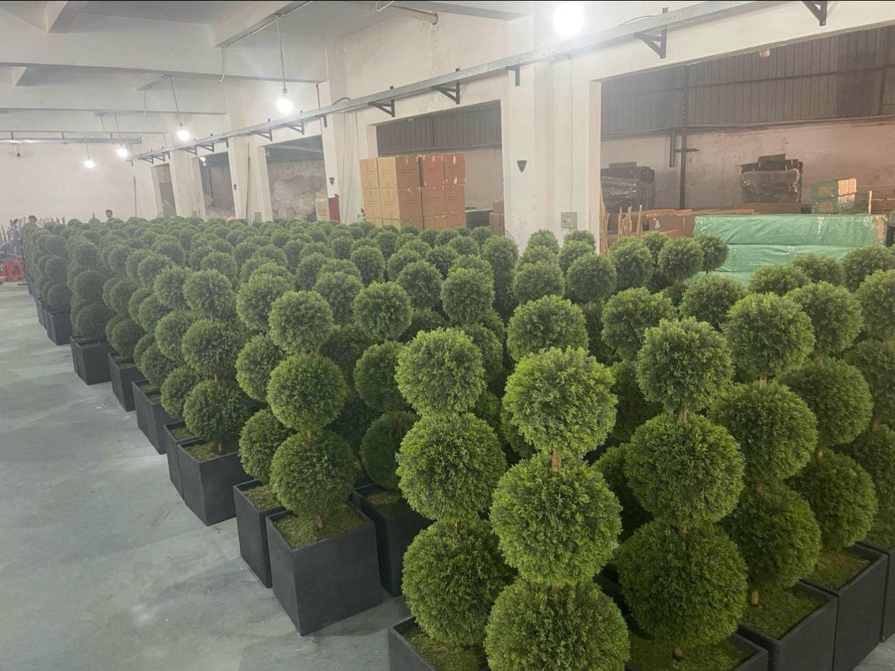 Pair of Artificial Topiary Ball Trees – UV Resistant, Weatherproof & Maintenance-Free