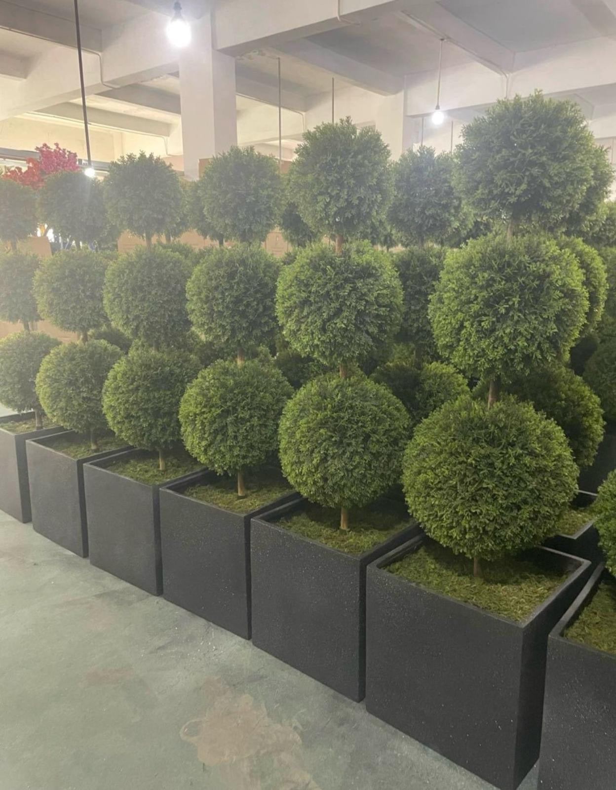 Pair of Artificial Topiary Ball Trees – UV Resistant, Weatherproof & Maintenance-Free