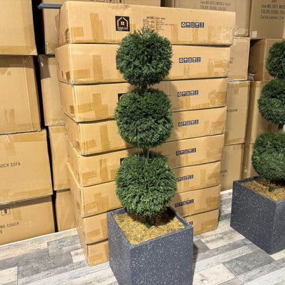 Pair of Artificial Topiary Ball Trees – UV Resistant, Weatherproof & Maintenance-Free