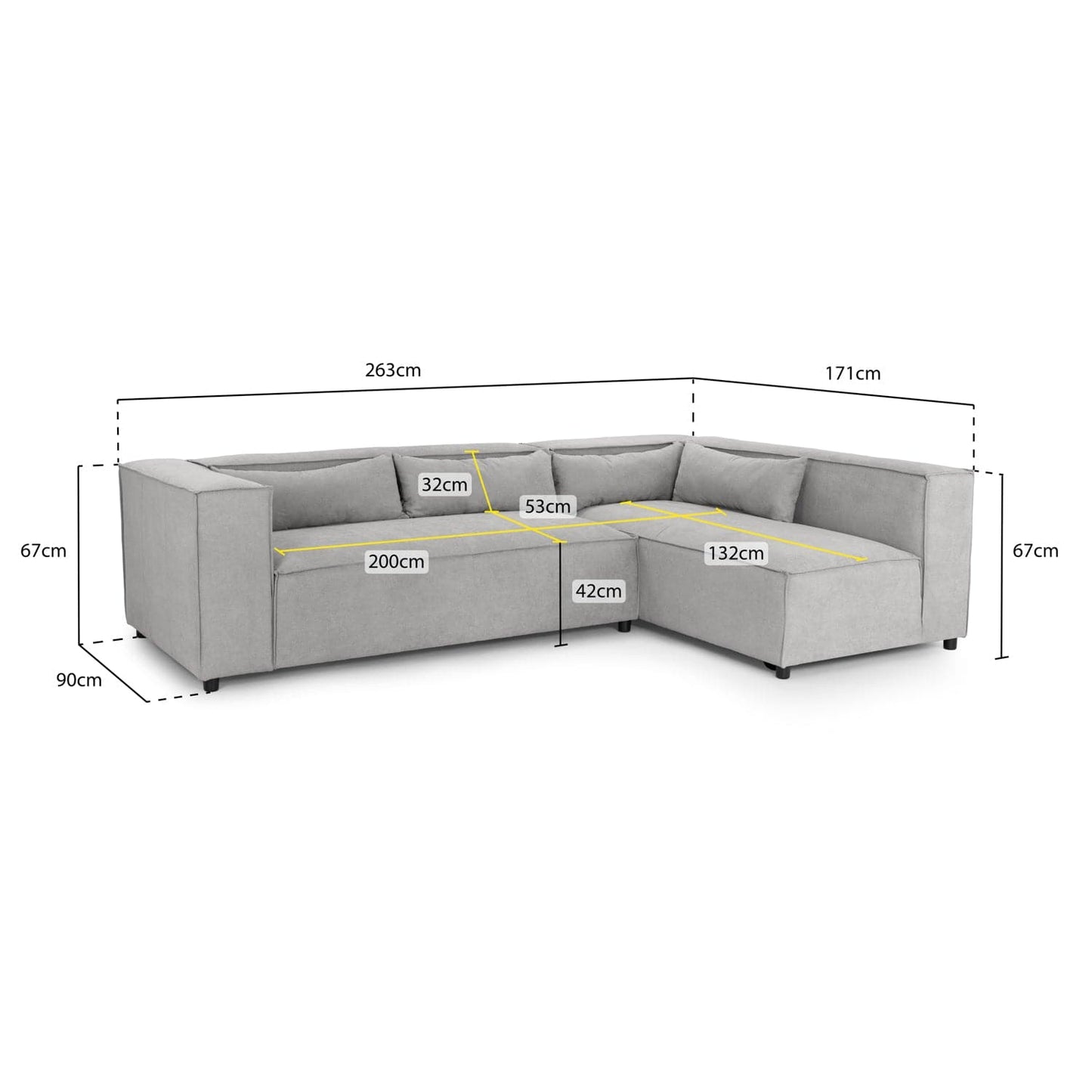Robyn Sofa Grey Universal Corner
