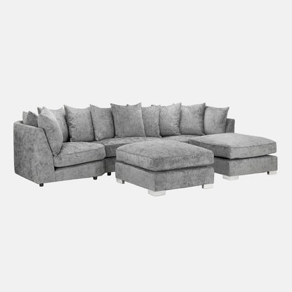 Shoreditch Scatterback U-Shape Corner Sofa – Platinum