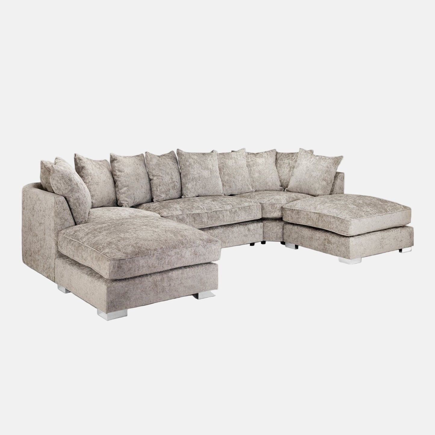 Shoreditch Scatterback U-Shape Corner Sofa – Truffle