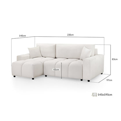 Sienna Sofabed Beige Universal Corner