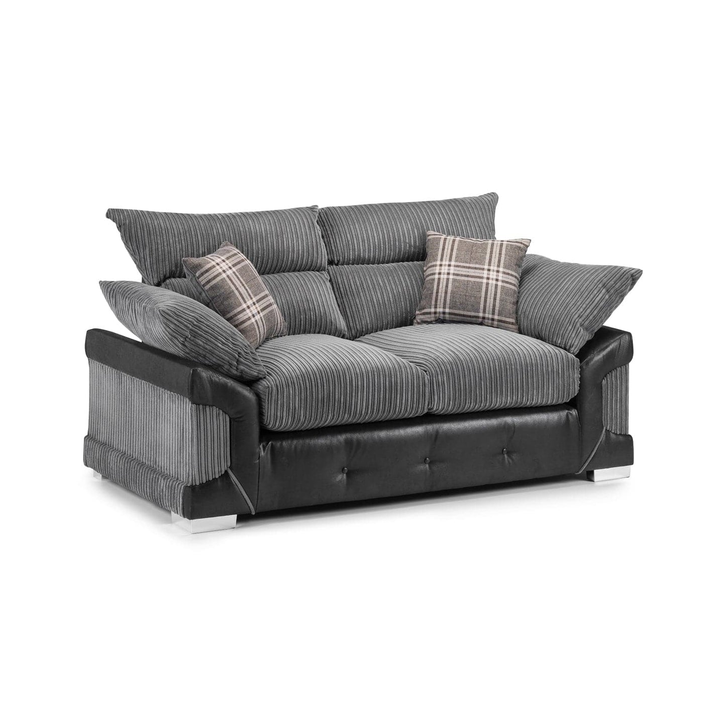 Soho Black/Grey 2 Seater Sofa