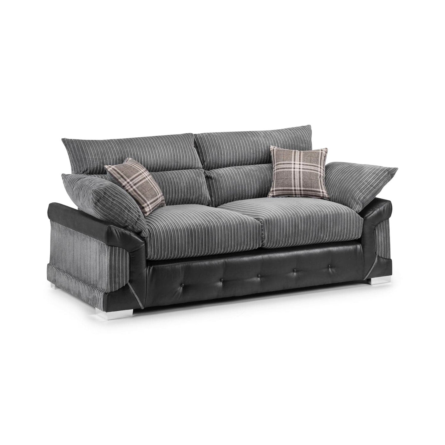 Soho Black/Grey 3 Seater Sofa