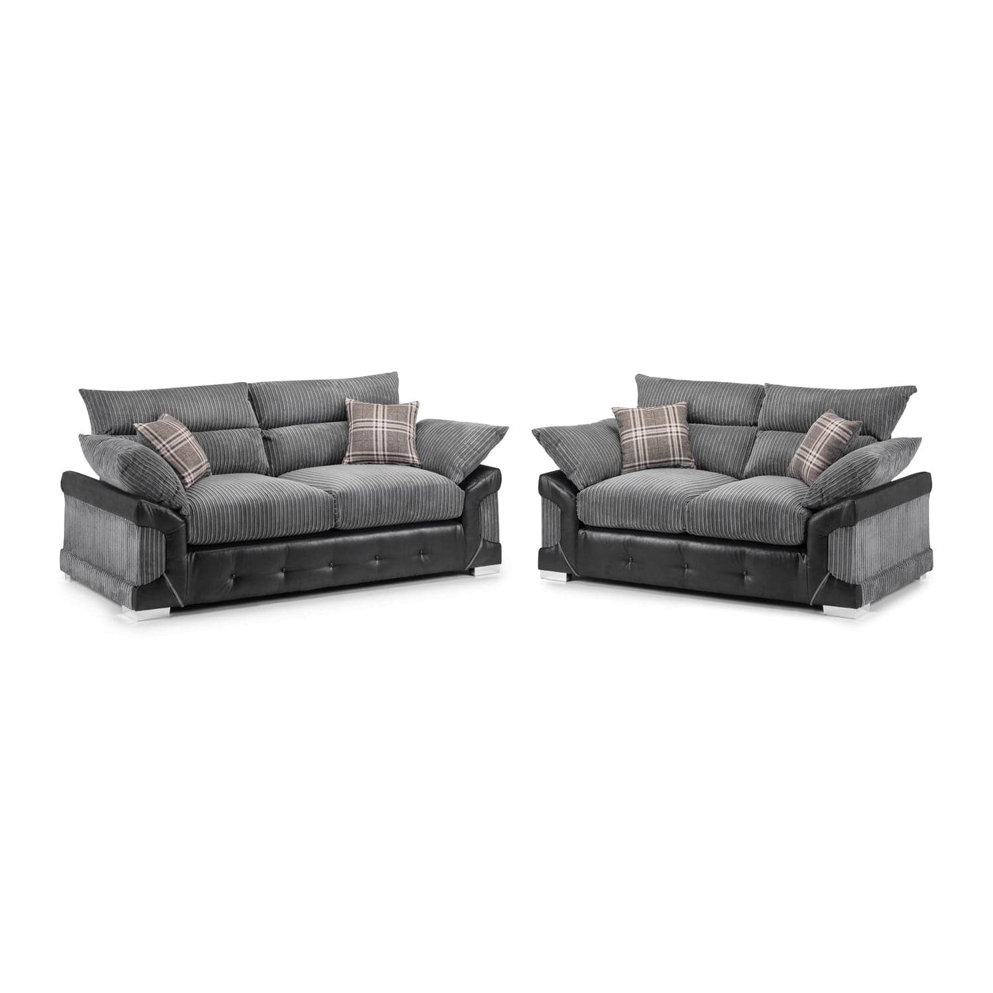 Soho Sofa Black/Grey 3+2 Set