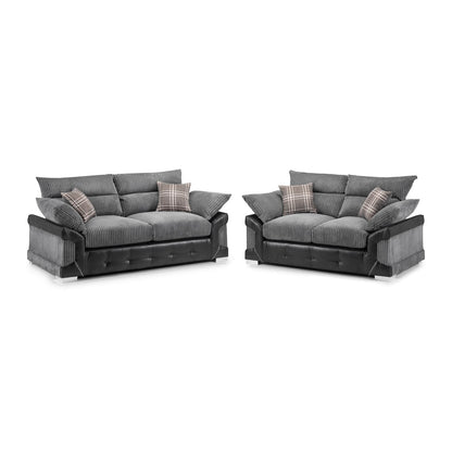 Soho Sofa Black/Grey 3+2 Set
