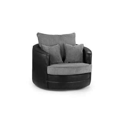 Soho Sofa Black/Grey Swivel Chair