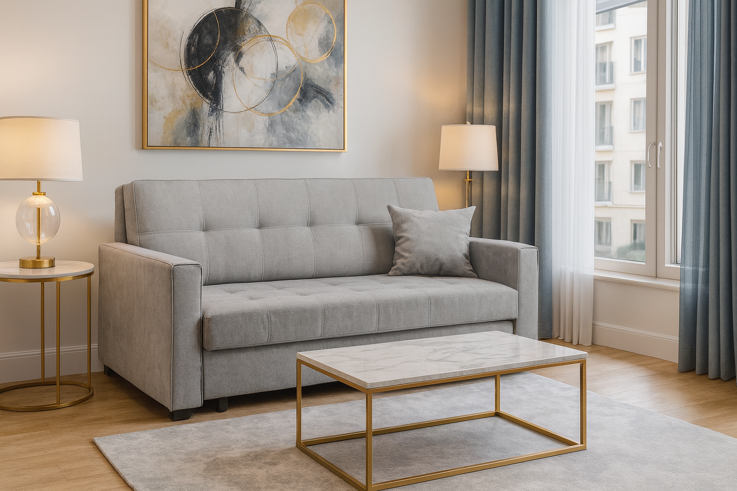 Sol Sofabed Grey 3 Seater