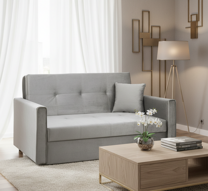 Sol Sofabed Plush Grey 2 Seater