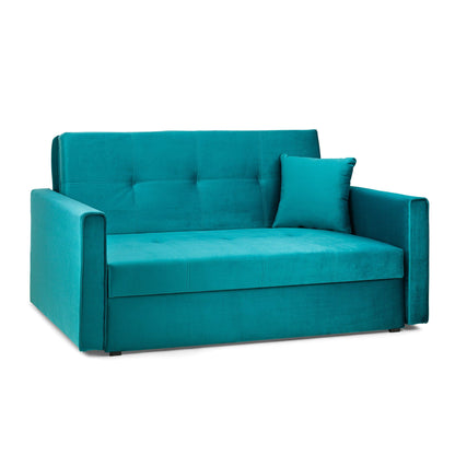 Sol Sofabed Plush Teal 2 Seater