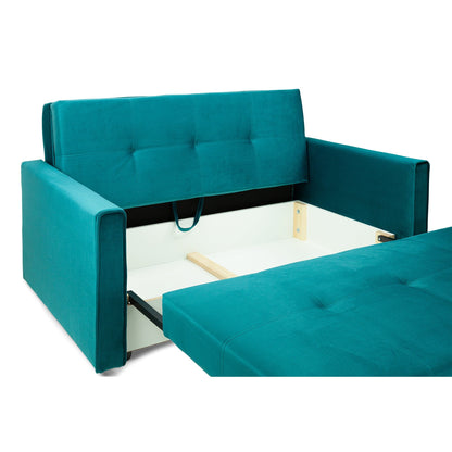 Sol Sofabed Plush Teal 2 Seater